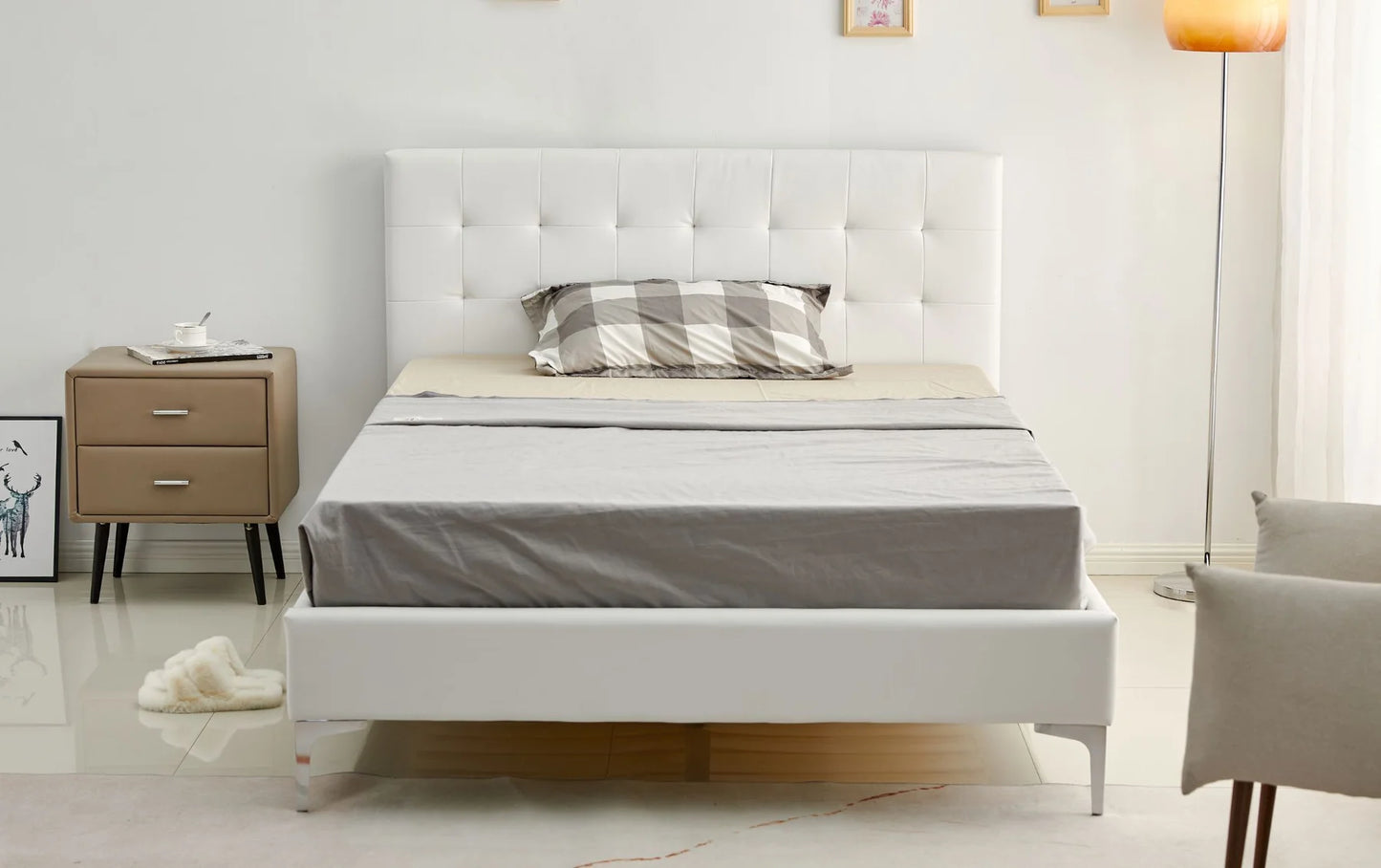 Cama de Matrimonio con Cabecero y Somier 135cm