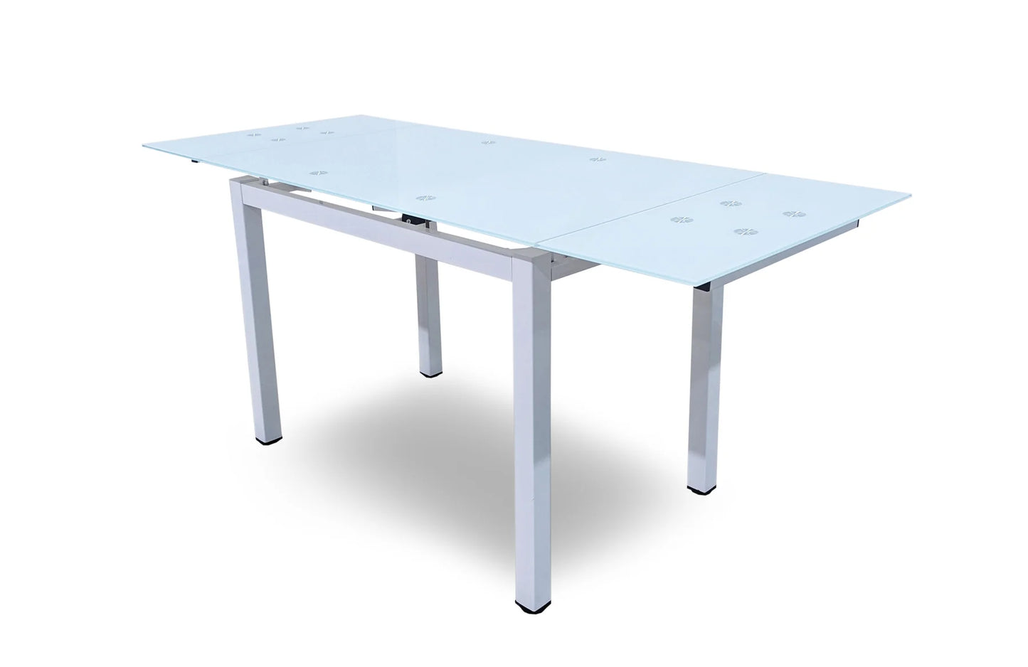 Mesa de Cristal Extensible 170x70cm + 6 Sillas