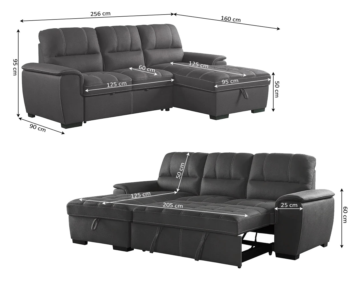 Sofa Cama Chaise Longue New Farrar